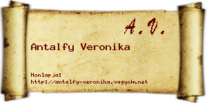 Antalfy Veronika névjegykártya
